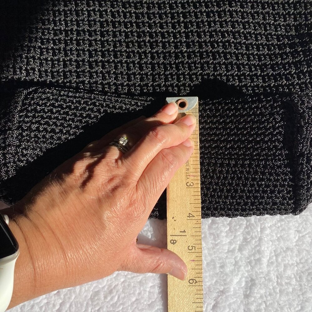 Talbots Black Woven Shoulder Bag - Picture 8 of 12